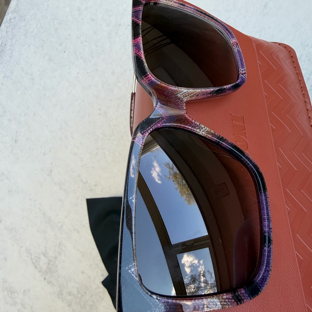 Missoni Purple Patterned Oversized Sunglasses NWT - image 1